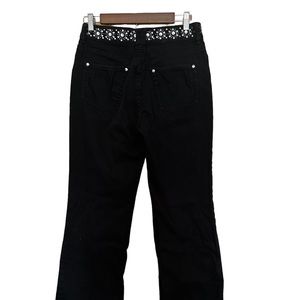 Rhinestone waisted black jeans
